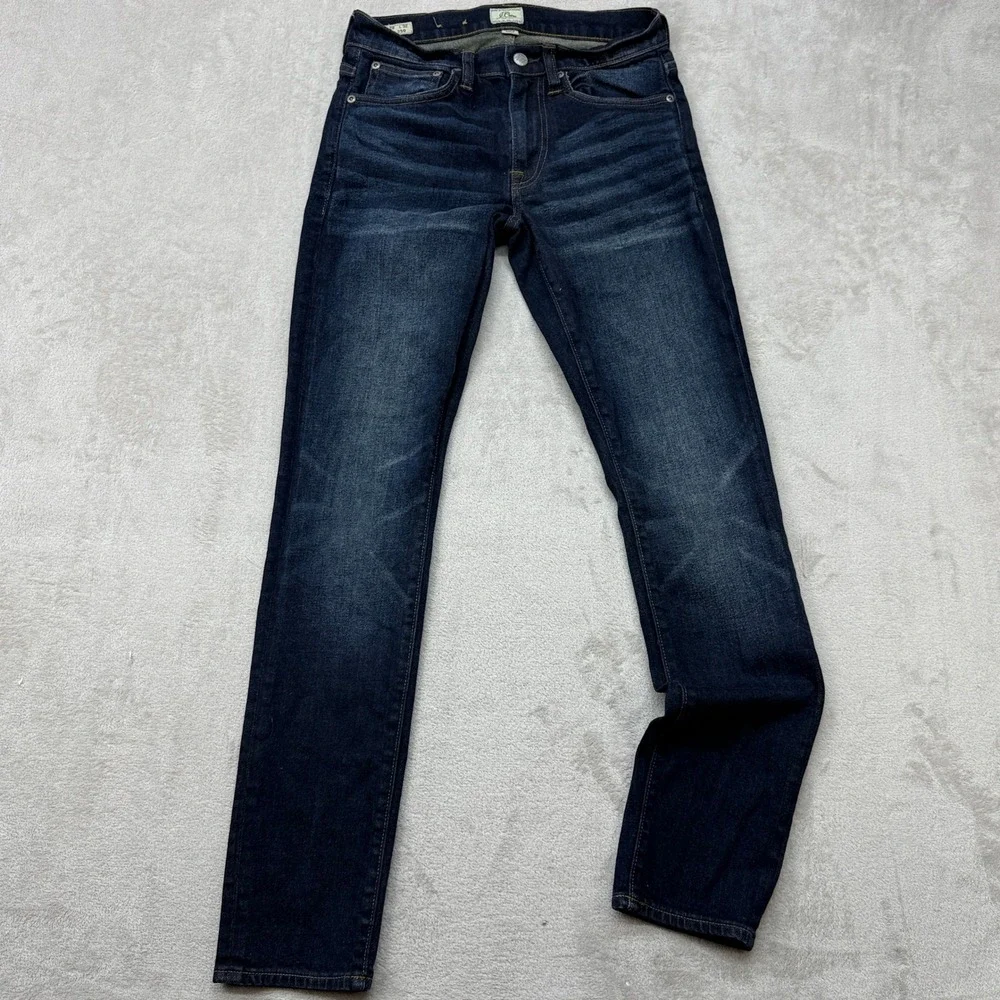 J.Crew 250 Skinny Jeans Mens 28x32 Dark Indigo Kurabo Japanese Dark Denim Preppy